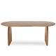 Table de Repas Nerja Athezza Table à Manger Manguier Ovale Plateau 6/8 Personnes Couleur Bois Naturel 76x100x200cm