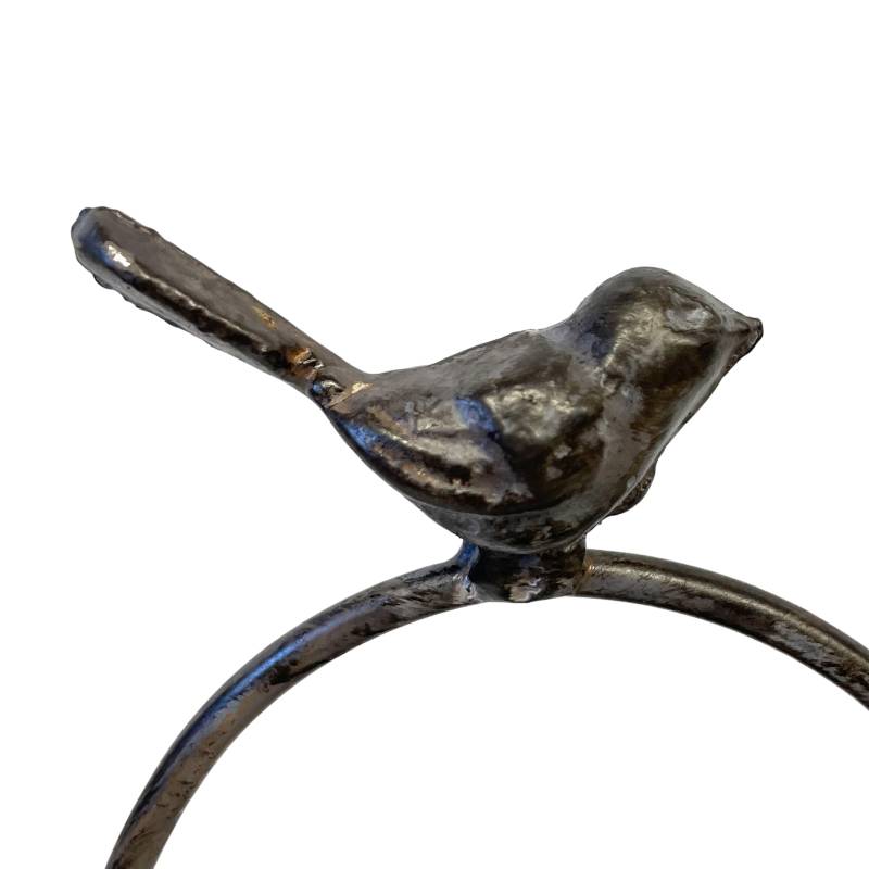 Bain Oiseau à Suspendre Mangeoire en Fonte Patinée Vert Ancien Abreuvoir  Extérieur sur Chainette Forme Fleur 14,5x14,5x43cm - L'Héritier du Temps