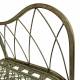 Banc de Jardin Auguste Banquette 2 Personnes Fauteuil Double d'Extérieur en Métal Marron-Vert 57x93x105cm
