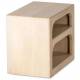Chevet Uyuni Table de Nuit Manguier Finition Beige Guéridon d’Appoint Sellette Carrée 35x48x55cm