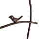 Grande Grille Motifs Oiseaux Treillis Tuteur Aspect Tordu à Fleurs Plantes en Fer Patiné Marron 3x54x148cm