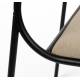 Lot de 2 Chaises Alba Zuiver Duo de Fauteuils de Table Métal Noir et Tissu Beige Assise de Repas 53,5x56,8x82,5cm