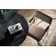 Lot de 2 Chaises Alba Zuiver Duo de Fauteuils de Table Métal Noir et Tissu Beige Assise de Repas 53,5x56,8x82,5cm