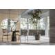 Lot de 2 Chaises Alba Zuiver Duo de Fauteuils de Table Métal Noir et Tissu Beige Assise de Repas 53,5x56,8x82,5cm