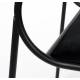 Duo de Chaises Alba Zuiver Lot de Deux Fauteuils de Table Métal et Tissu Assises Full black Design 53,5x56,8x82,5cm