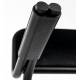 Duo de Chaises Alba Zuiver Lot de Deux Fauteuils de Table Métal et Tissu Assises Full black Design 53,5x56,8x82,5cm