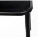 Duo de Chaises Alba Zuiver Lot de Deux Fauteuils de Table Métal et Tissu Assises Full black Design 53,5x56,8x82,5cm