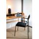 Duo de Chaises Alba Zuiver Lot de Deux Fauteuils de Table Métal et Tissu Assises Full black Design 53,5x56,8x82,5cm