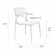 Duo de Chaises Alba Zuiver Lot de Deux Fauteuils de Table Métal et Tissu Assises Full black Design 53,5x56,8x82,5cm