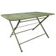 Table Basse Auguste Table Rectangulaire en Fer Guéridon Extérieur Patiné Vert 55,5x60x100cm