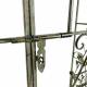 Portail Madeleine Métal Patiné Vert Ancien Portillon Double Portes Motif Floral Arche à Fleurs 40x173x240cm