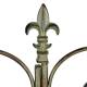 Portail Madeleine Métal Patiné Vert Ancien Portillon Double Portes Motif Floral Arche à Fleurs 40x173x240cm