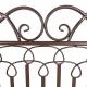 Banc Anatole Métal Patiné Marron Banquette de Jardin 2 Places Assise Extérieure 62x95x114cm