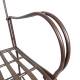 Banc Anatole Métal Patiné Marron Banquette de Jardin 2 Places Assise Extérieure 62x95x114cm