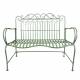 Banc Anatole Métal Patiné Vert Banquette de Jardin 2 Places Assise Extérieure 62x95x114cm