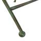 Chaise de Jardin Auguste Siège Assise Pliable d'Extérieur en Métal Vert Ancien 39,5x48x91cm