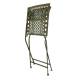 Chaise de Jardin Auguste Siège Assise Pliable d'Extérieur en Métal Vert Ancien 39,5x48x91cm