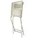 Chaise de Jardin Auguste Siège Assise Pliable d'Extérieur en Métal Blanc 39,5x48x91cm