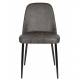 Lot de 2 Chaises de Table Alana Woody Duo d’Assises de Repas Métal et Simili Anthracite Fauteuils Design 47x54x85cm