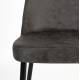 Lot de 2 Chaises de Table Alana Woody Duo d’Assises de Repas Métal et Simili Anthracite Fauteuils Design 47x54x85cm