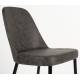 Lot de 2 Chaises de Table Alana Woody Duo d’Assises de Repas Métal et Simili Anthracite Fauteuils Design 47x54x85cm