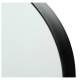Miroir Mural Noir Glace Design Métal et Verre Décoration à Accrocher 10x43x43cm