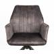 Lot de 2 Fauteuils de Table Jamie Woody Duo d’Assises de Repas Velours Marron Chaises 56x61x90cm