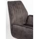Lot de 2 Fauteuils de Table Jamie Woody Duo d’Assises de Repas Velours Marron Chaises 56x61x90cm