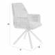 Lot de 2 Fauteuils de Table Jamie Woody Duo d’Assises de Repas Velours Marron Chaises 56x61x90cm
