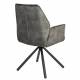 Lot de 2 Fauteuils de Table Jamie Woody Duo d’Assises de Repas Velours Vert Foret Chaises 56x61x90cm
