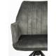 Lot de 2 Fauteuils de Table Jamie Woody Duo d’Assises de Repas Velours Vert Foret Chaises 56x61x90cm