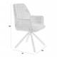 Lot de 2 Fauteuils de Table Jamie Woody Duo d’Assises de Repas Velours Vert Foret Chaises 56x61x90cm
