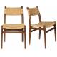 Duo de Chaises Cécile Dutchbone Lot d’Assises en Bois et Cordage Fauteuils de Repas 47,1x50,2x81,3cm