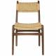 Duo de Chaises Cécile Dutchbone Lot d’Assises en Bois et Cordage Fauteuils de Repas 47,1x50,2x81,3cm