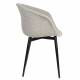 Duo de Chaises Charly Woody Lot de Fauteuils de Repas Métal et Tissus Sièges Baquets 52,5x63x80cm