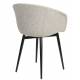 Duo de Chaises Charly Woody Lot de Fauteuils de Repas Métal et Tissus Sièges Baquets 52,5x63x80cm