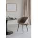 Duo de Chaises Charly Woody Lot de Fauteuils de Repas Métal et Tissus Sièges Baquets 52,5x63x80cm