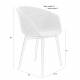 Duo de Chaises Charly Woody Lot de Fauteuils de Repas Métal et Tissus Sièges Baquets 52,5x63x80cm