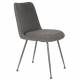 Lot de 2 Chaises Fijs Woody Assises de Tables en Tissu Gris Duo de Fauteuils de Repas 47x61x83,6cm