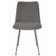 Lot de 2 Chaises Fijs Woody Assises de Tables en Tissu Gris Duo de Fauteuils de Repas 47x61x83,6cm