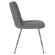 Lot de 2 Chaises Fijs Woody Assises de Tables en Tissu Gris Duo de Fauteuils de Repas 47x61x83,6cm