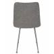 Lot de 2 Chaises Fijs Woody Assises de Tables en Tissu Gris Duo de Fauteuils de Repas 47x61x83,6cm