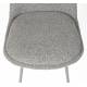 Lot de 2 Chaises Fijs Woody Assises de Tables en Tissu Gris Duo de Fauteuils de Repas 47x61x83,6cm