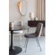 Lot de 2 Chaises Fijs Woody Assises de Tables en Tissu Gris Duo de Fauteuils de Repas 47x61x83,6cm