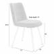Lot de 2 Chaises Fijs Woody Assises de Tables en Tissu Gris Duo de Fauteuils de Repas 47x61x83,6cm