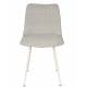Duo d’Assises Fijs Woody Lot de 2 Chaises de Tables en Tissu Blanc Cassé Fauteuils de Repas 47x61x83,6cm