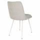 Duo d’Assises Fijs Woody Lot de 2 Chaises de Tables en Tissu Blanc Cassé Fauteuils de Repas 47x61x83,6cm