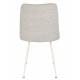 Duo d’Assises Fijs Woody Lot de 2 Chaises de Tables en Tissu Blanc Cassé Fauteuils de Repas 47x61x83,6cm