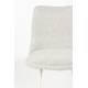 Duo d’Assises Fijs Woody Lot de 2 Chaises de Tables en Tissu Blanc Cassé Fauteuils de Repas 47x61x83,6cm