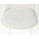 Duo d’Assises Fijs Woody Lot de 2 Chaises de Tables en Tissu Blanc Cassé Fauteuils de Repas 47x61x83,6cm